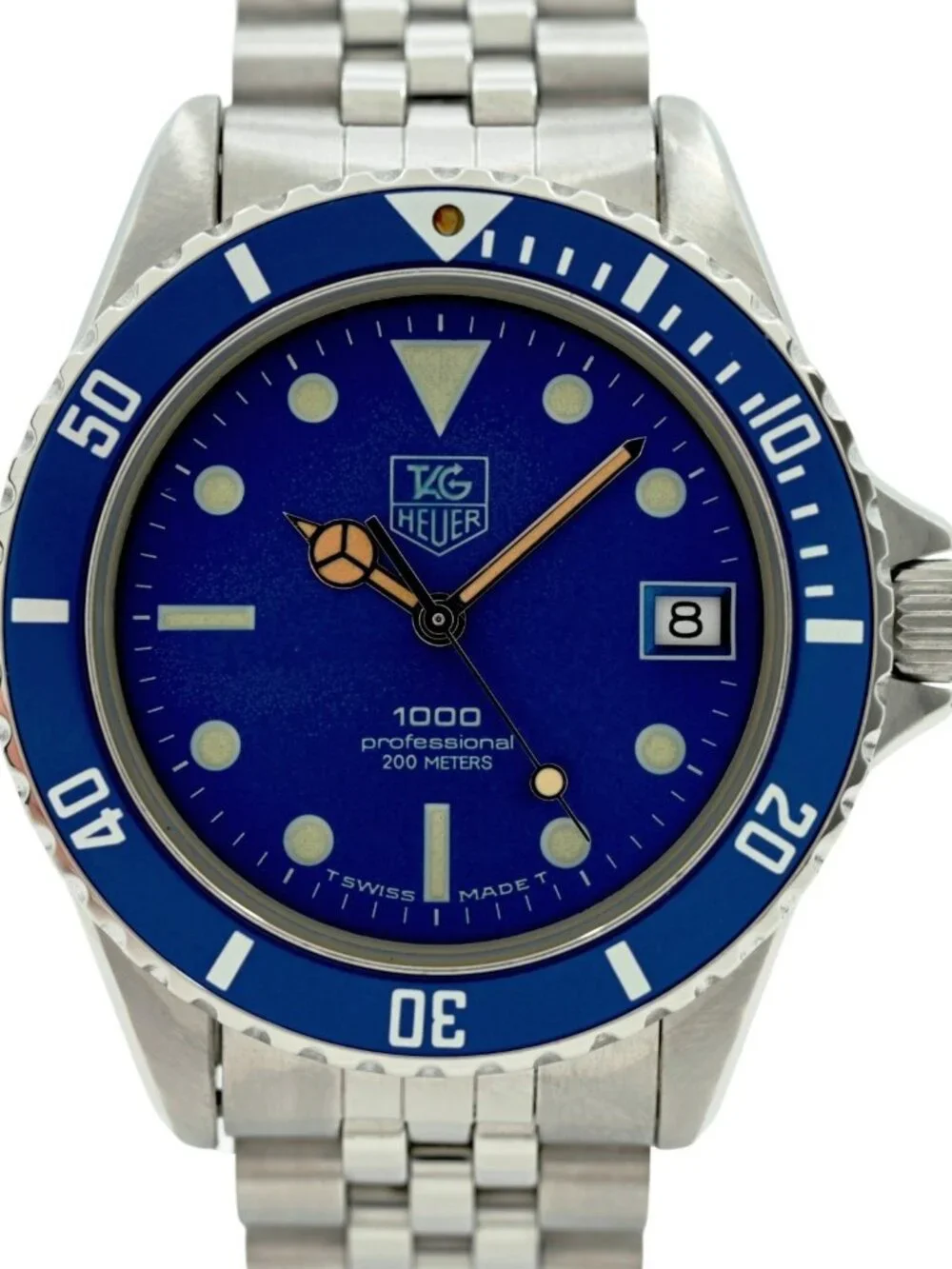 Tag Heuer 37mm Men's Blue Dial 1000 Series Dive Watch Jubilee Band! 980.613 N!